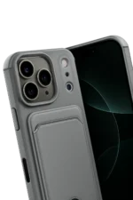 Uray store Apple iPhone 17 Pro Max Kelvin Kartvizitli Silikon - Gri - Görsel 3