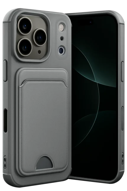 Uray store Apple iPhone 17 Pro Max Kelvin Kartvizitli Silikon - Gri