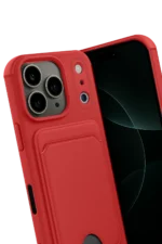 Uray store Apple iPhone 17 Pro Max Kelvin Kartvizitli Silikon - Kırmızı - Görsel 3