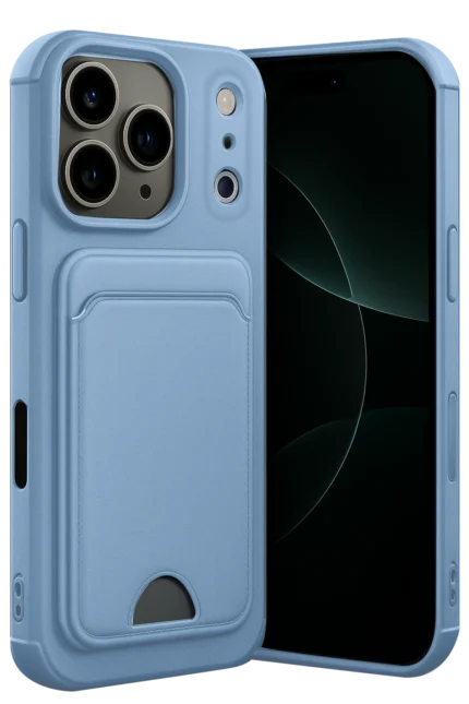 Uray store Apple iPhone 17 Pro Max Kelvin Kartvizitli Silikon - Mavi
