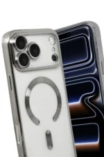 Uray store Apple iPhone 17 Pro Max Kross Magneticsafe Kapak - Gümüş - Görsel 3