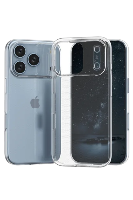 Uray store Apple iPhone 17 Pro Max Lüx Şeffaf Silikon - Şeffaf