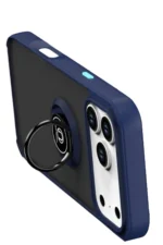 Uray store Apple iPhone 17 Pro Max Montreal Yüzüklü Silikon Kapak - Lacivert - Görsel 3
