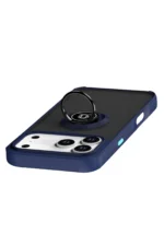 Uray store Apple iPhone 17 Pro Max Montreal Yüzüklü Silikon Kapak - Lacivert - Görsel 4