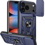 Uray store Apple iPhone 17 Pro Max Pars Lens Yüzüklü Silikon - Lacivert