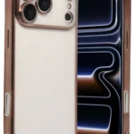 Uray store Apple iPhone 17 Pro Max Razer Lensli Silikon - Çöl Titanyum
