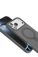 Uray store Apple iPhone 17 Pro Max Regal Magsafe Standlı Kapak - Titan Gri - Görsel 4