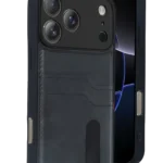 Uray store Apple iPhone 17 Pro Max Sara Kartvizitli Deri Kılıf - Siyah