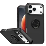 Uray store Apple iPhone 17 Pro Montreal Yüzüklü Silikon Kapak - Siyah