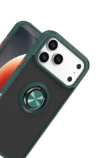 Uray store Apple iPhone 17 Pro Montreal Yüzüklü Silikon Kapak - Yeşil - Görsel 2