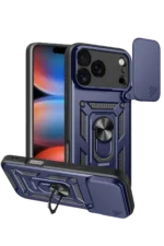 Uray store Apple iPhone 17 Pro Pars Lens Yüzüklü Silikon - Lacivert