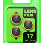 Uray store Apple iPhone 17 Pro Raze Metal Kamera Lens - Turuncu