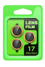 Uray store Apple iPhone 17 Pro Raze Metal Kamera Lens - Turuncu