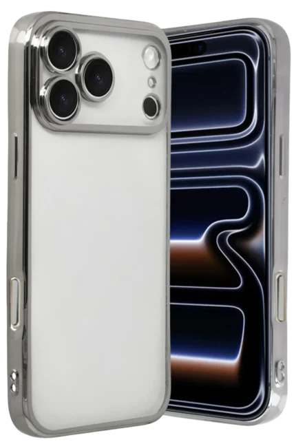 Uray store Apple iPhone 17 Pro Razer Lensli Silikon - Gümüş