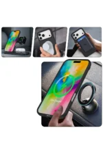 Uray store Apple iPhone 17 Pro Regal Magsafe Standlı Kapak - Derin Mor - Görsel 7