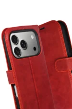 Uray store Apple iPhone 17 Pro Trend S Plus Kapaklı Kılıf - Kırmızı - Görsel 3