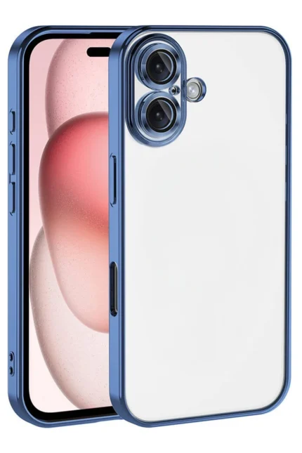 Uray store Apple iPhone 17 Razer Lensli Silikon - Açık Mavi