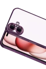 Uray store Apple iPhone 17 Razer Lensli Silikon - Açık Mor - Görsel 2