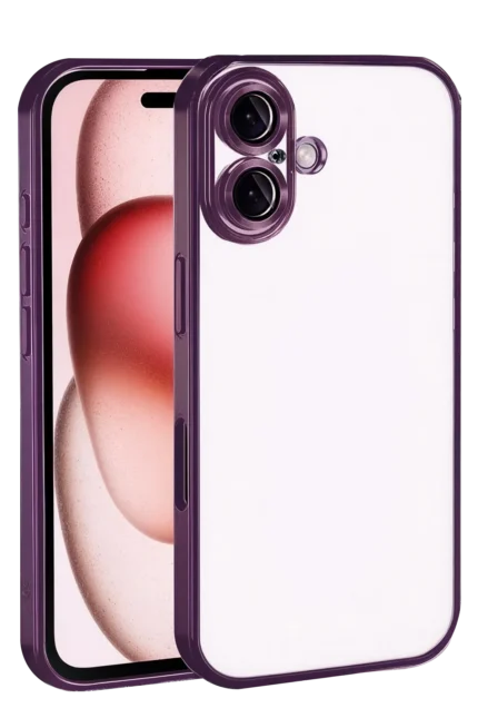 Uray store Apple iPhone 17 Razer Lensli Silikon - Açık Mor