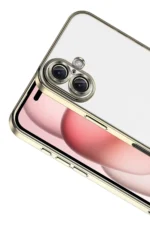 Uray store Apple iPhone 17 Razer Lensli Silikon - Gold - Görsel 2