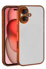 Uray store Apple iPhone 17 Razer Lensli Silikon - Turuncu