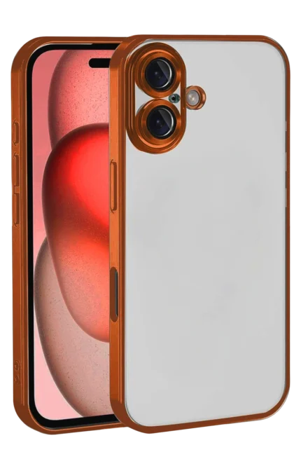 Uray store Apple iPhone 17 Razer Lensli Silikon - Turuncu