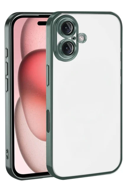 Uray store Apple iPhone 17 Razer Lensli Silikon - Yeşil