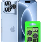 Uray store Apple iPhone 18 Pro Raze Metal Kamera Lens - Açık Mavi