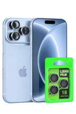 Uray store Apple iPhone 18 Pro Raze Metal Kamera Lens - Açık Mavi