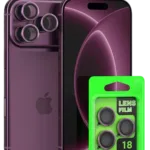 Uray store Apple iPhone 18 Pro Raze Metal Kamera Lens - Bordo