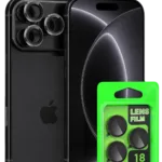 Uray store Apple iPhone 18 Pro Raze Metal Kamera Lens - Siyah