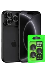 Uray store Apple iPhone 18 Pro Raze Metal Kamera Lens - Siyah