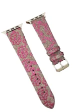 Uray store Apple Watch 38mm Creeper Desenli Kordon - Pembe