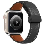 Uray store Apple Watch 38mm KR414 Daks Deri Kordon - Siyah