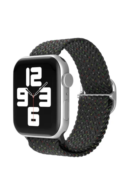 Uray store Apple Watch 38mm Star Kordon - Benekli Siyah
