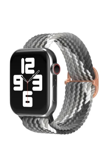 Uray store Apple Watch 38mm Star Kordon - Gri-Siyah