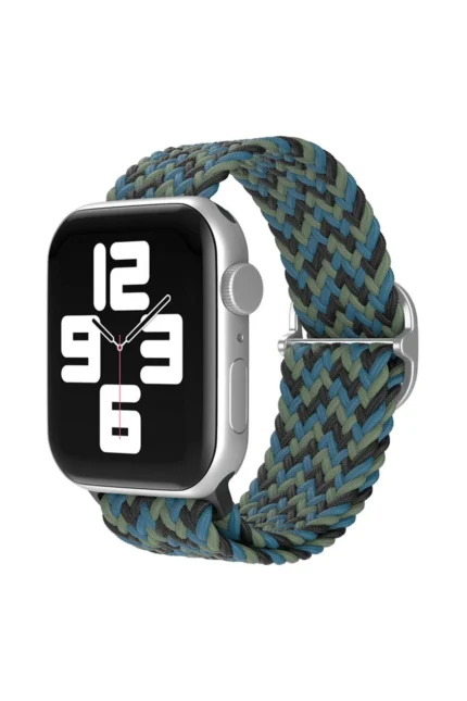 Uray store Apple Watch 38mm Star Kordon - Zigzag Mavi-Yeşil