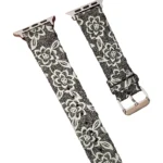 Uray store Apple Watch 42mm Creeper Desenli Kordon - Siyah