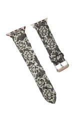 Uray store Apple Watch 42mm Creeper Desenli Kordon - Siyah