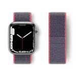 Uray store Apple Watch 42mm Hasırlı Cırtcırtlı Kordon - Pembe