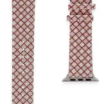 Uray store Apple Watch 42mm Karo Motif Kordon - Pembe