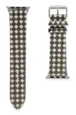 Uray store Apple Watch 42mm Karo Motif Kordon - Siyah