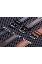 Uray store Apple Watch 42mm NL26 Deri Kordon - Taba - Görsel 3