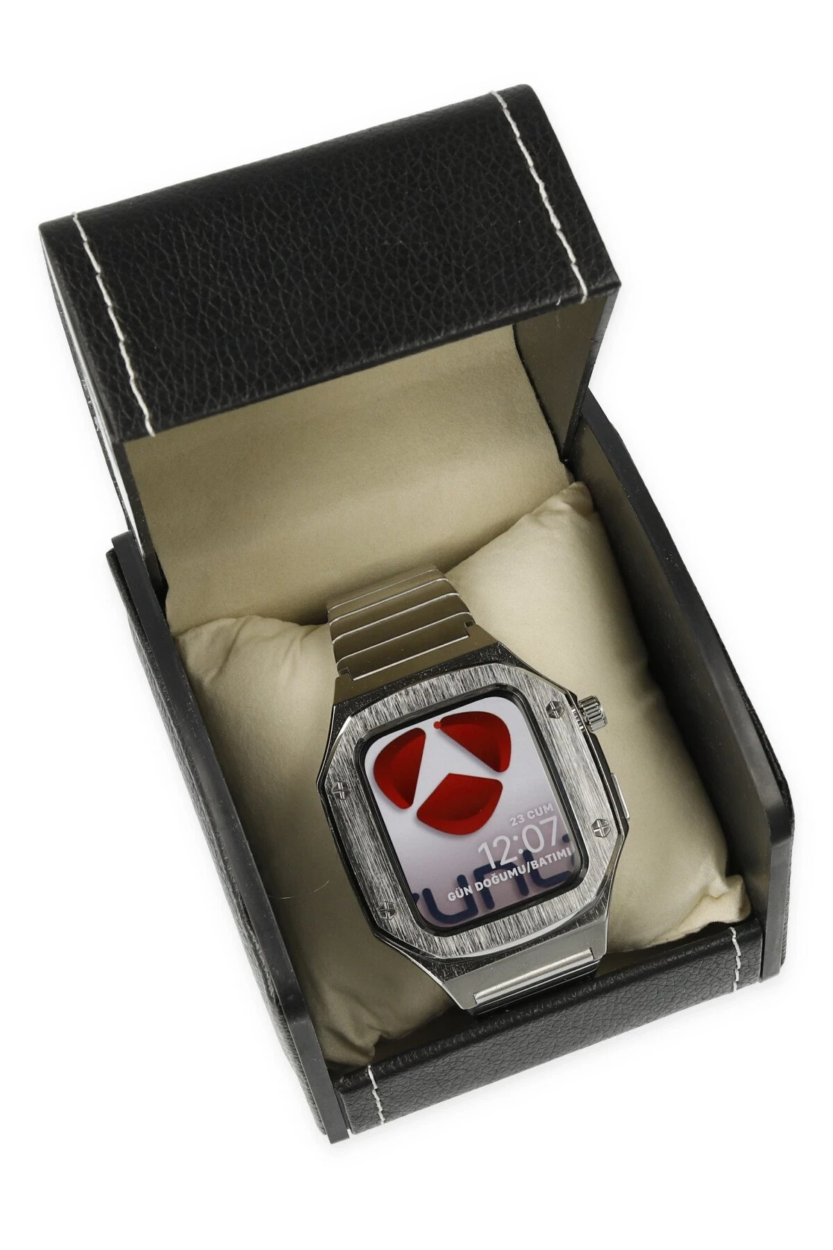 newface-apple-watch-45mm-kr409-metal-kordon-gumus-default Uray store Apple Watch 45mm KR409 Metal Kordon - Gümüş - Görsel 1