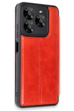 Uray store General Mobile Era 50 Kılıf Flip Cover - Kırmızı - Görsel 2