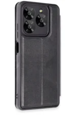 Uray store General Mobile Era 50 Kılıf Flip Cover - Siyah - Görsel 2