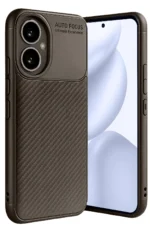 Uray store Honor 400 Kılıf Auto Focus Karbon Kapak - Kahverengi