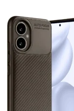 Uray store Honor 400 Kılıf Auto Focus Karbon Kapak - Kahverengi - Görsel 3