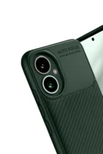 Uray store Honor 400 Kılıf Auto Focus Karbon Kapak - Koyu Yeşil - Görsel 3