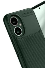Uray store Honor 400 Kılıf Auto Focus Karbon Kapak - Koyu Yeşil - Görsel 4